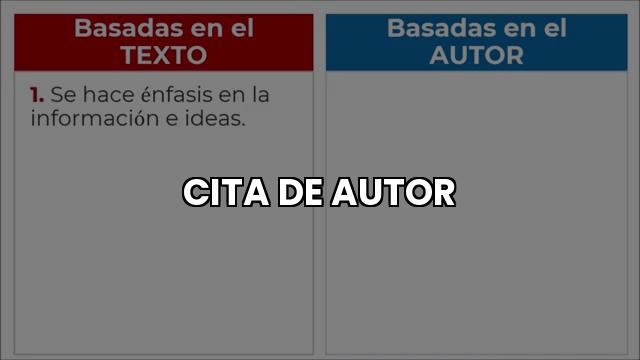 Ejemplo de cita de autor