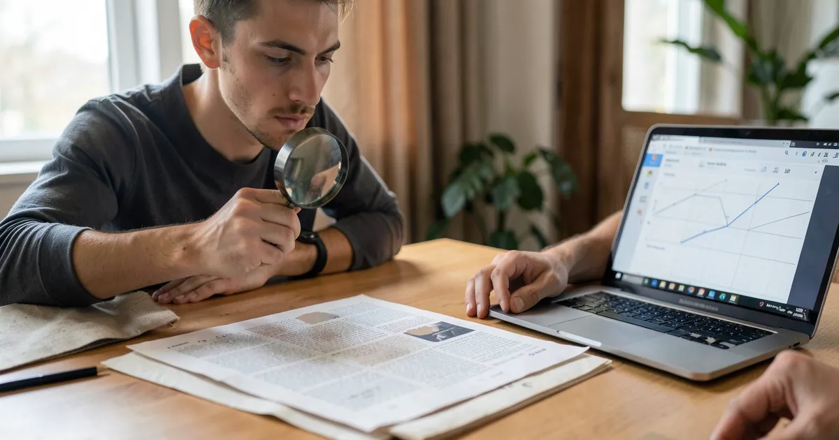 Académico examinando documento con datos incompletos para citar correctamente en normas APA