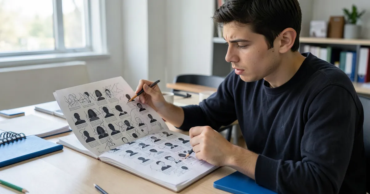 Realistic photo of student examining academic paper with many authors for APA citation rules