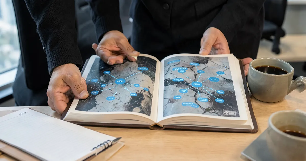 Investigador verificando referencias APA con múltiples autores en libros académicos