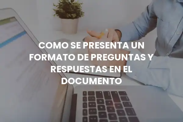 como se presenta un formato de preguntas y respuestas en el documento