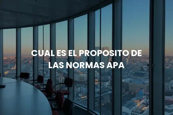 cual es el proposito de las normas apa