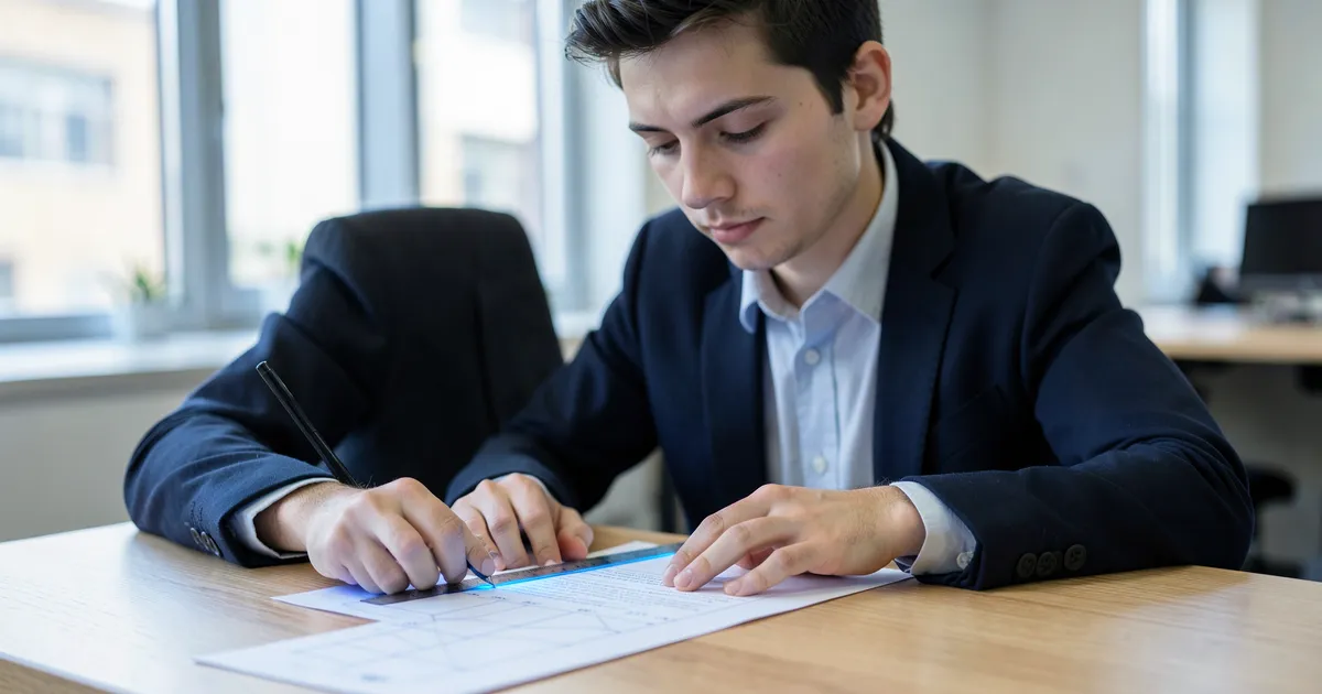 Estudiante alineando documento académico según normas APA