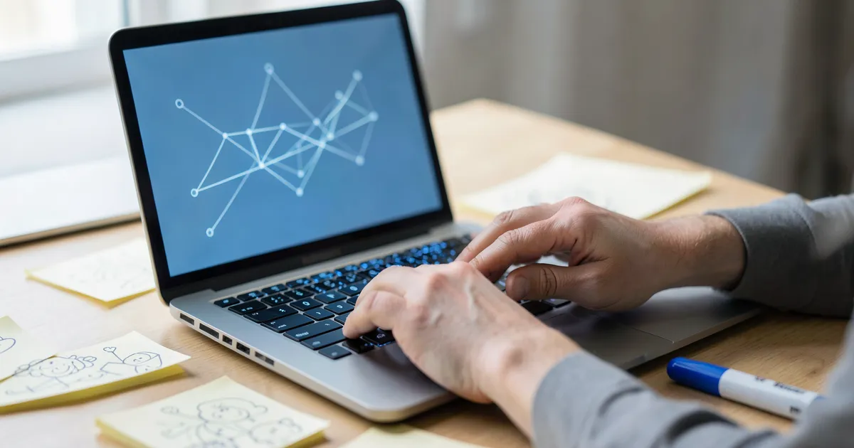 Investigador estructurando formato Q&A en APA en computadora