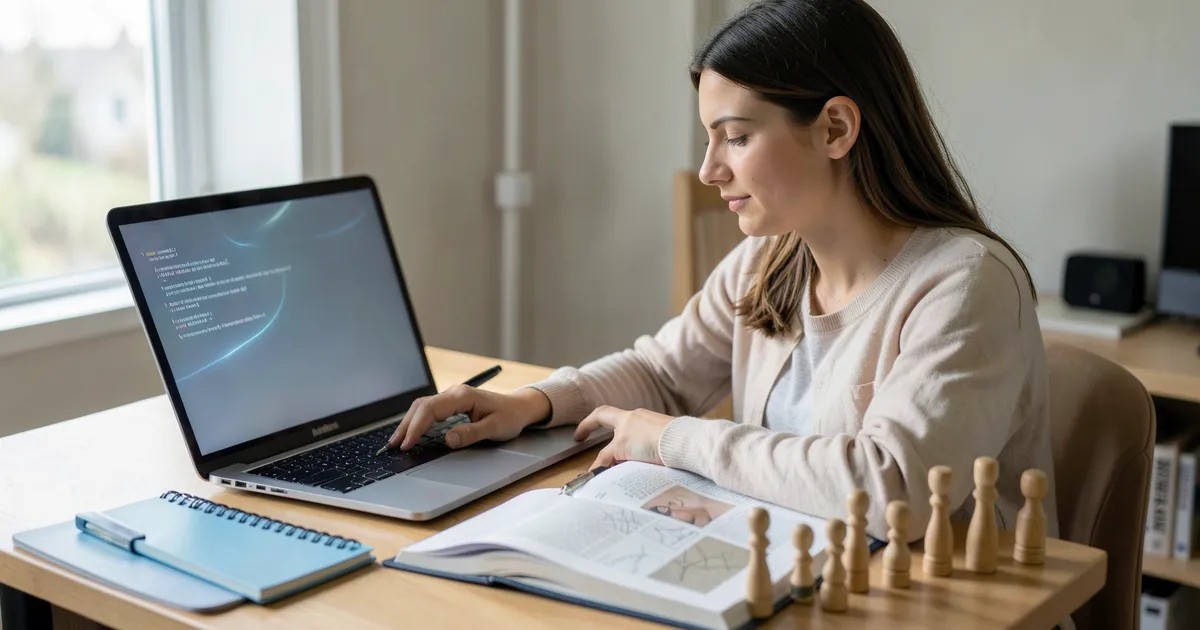 Investigadora escribiendo citas APA con múltiples autores usando et al. de forma realista