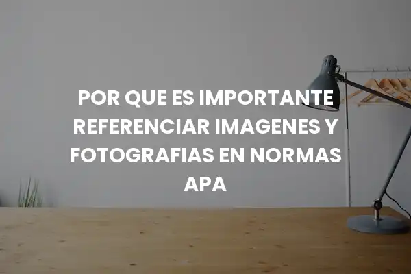 por que es importante referenciar imagenes y fotografias en normas apa