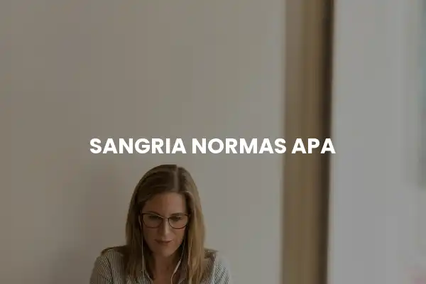 sangria normas apa