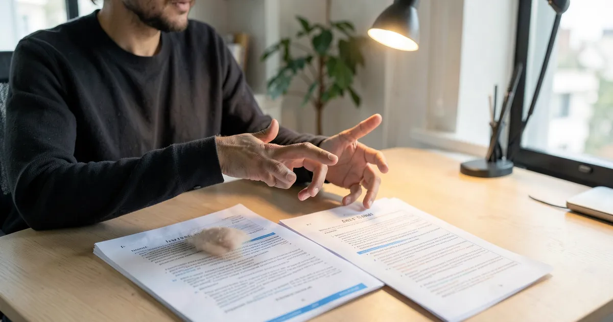 Investigador comparando citas repetidas para aplicar idem en normas APA