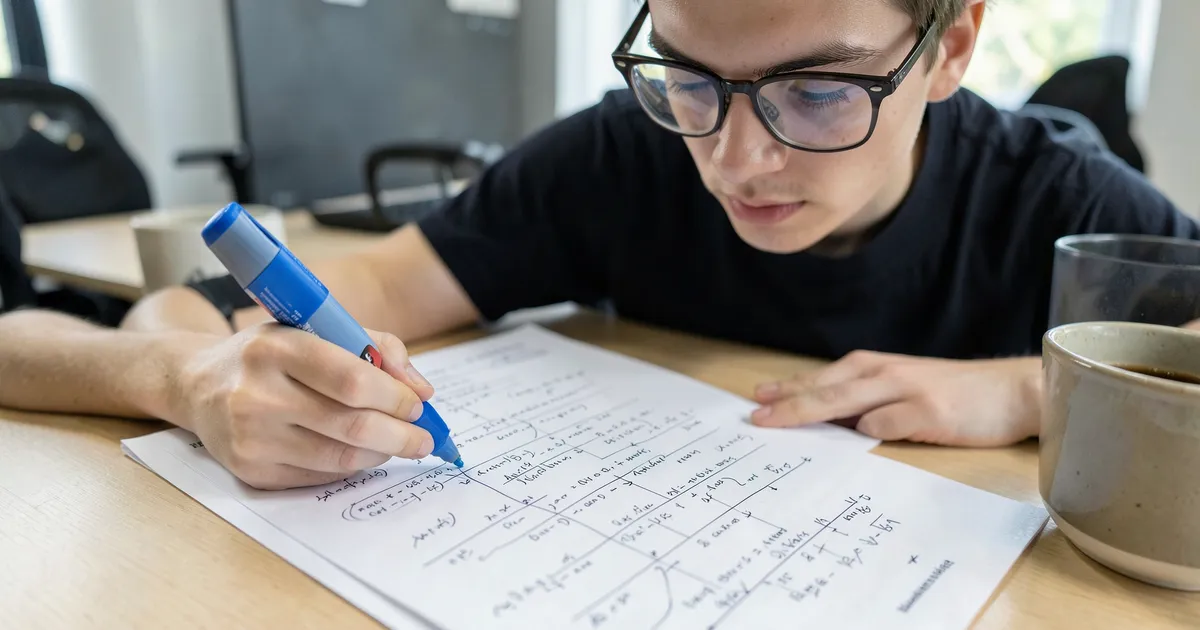 Estudiante revisando y formateando ecuaciones en documento académico APA